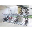 B1 bollards, two tier bike racks, and semi vertical bike racks supplied by Larkin Engineering at 8th Lock Dublin